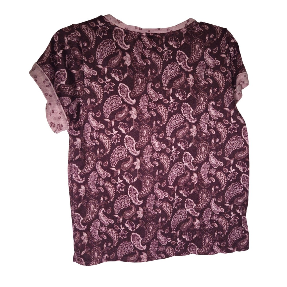 Lucky Brand Paisley Print Pajama Set Women's Size S Top Pants Lounge Sleepwear - Picture 4 of 6